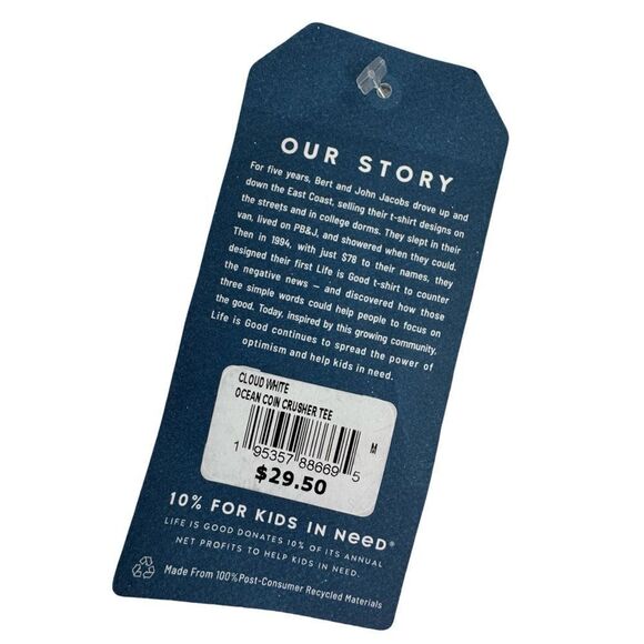 Life is Good Men's Ocean Coin Short Sleeve Tee 100% Cotton Size Medium NWT - Picture 4 of 8